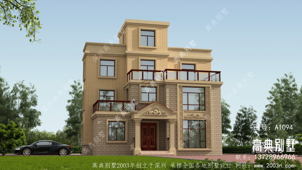  想建与与众不同的别墅？看这款西式城堡三层别墅