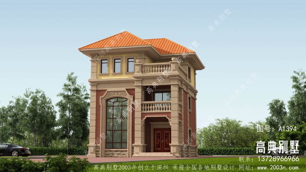 欧式风格三层复式别墅自建设计图