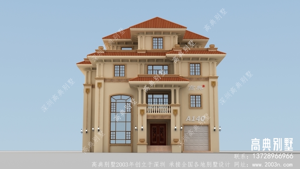 时尚典雅的四层意大利风格别墅