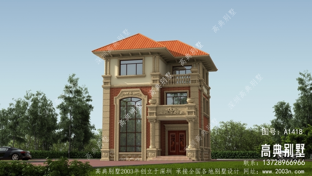 占地96平方米的法式别墅，建出来美观大气