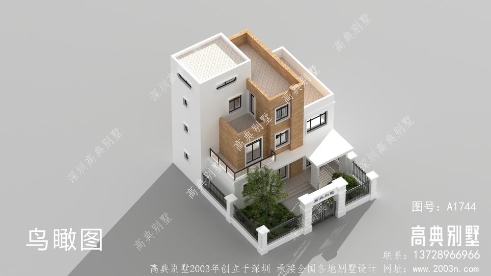 带院子的实用现代风格平屋顶别墅