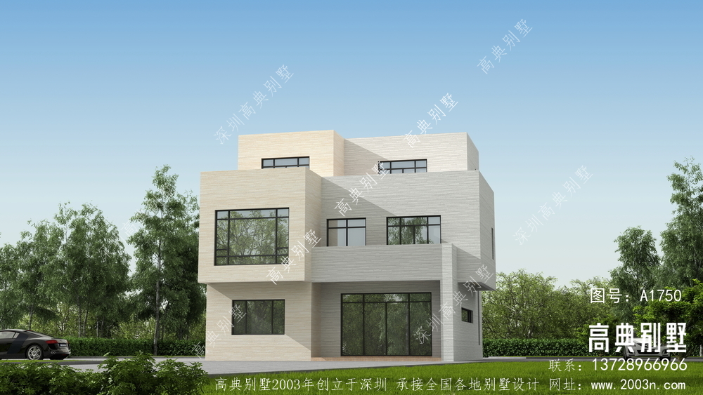 居住一栋十分舒适的现代三层别墅