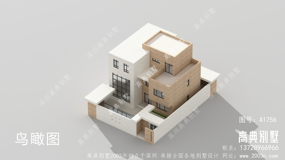 漂亮精致的现代风格三层别墅