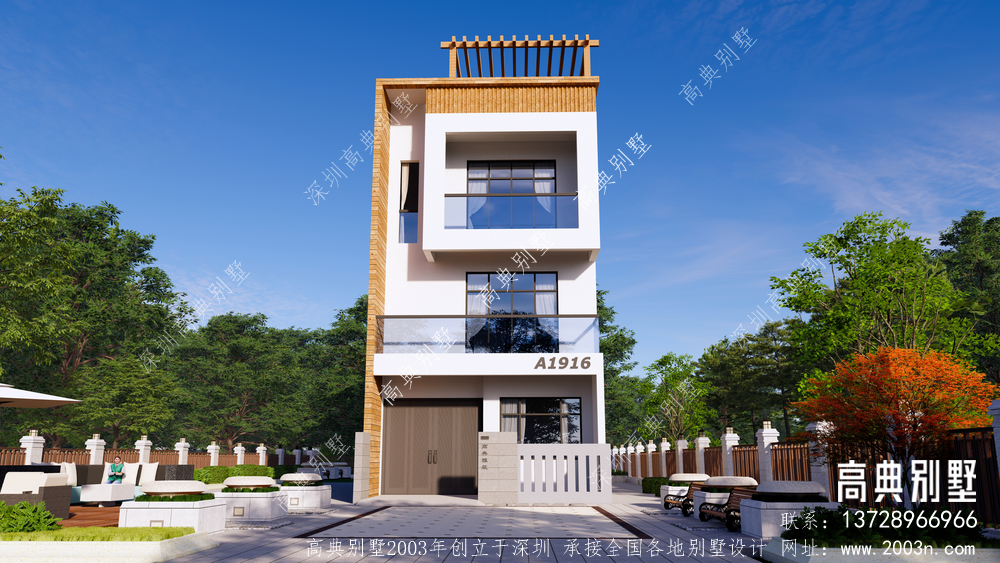 新农村自建房屋三层现代全套效果施工图纸别墅设计图纸