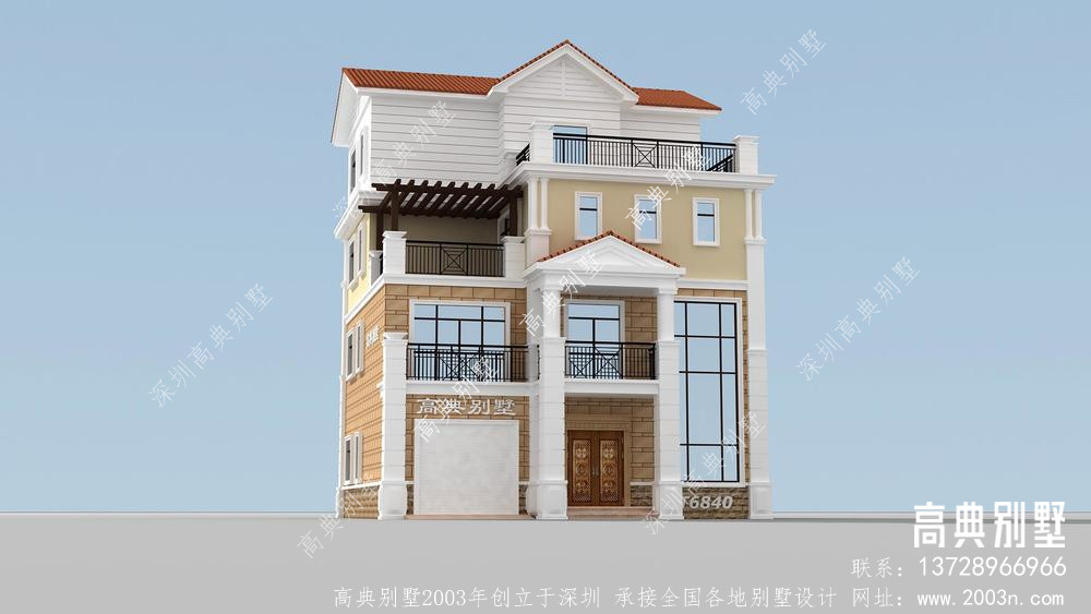 独具一格的四层欧式风格别墅外观图