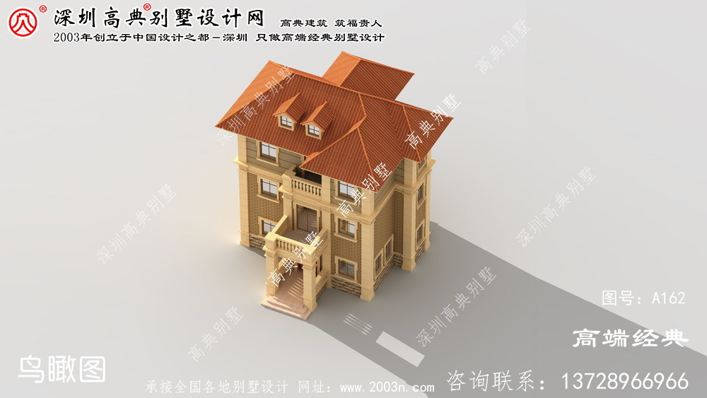 吴江市三层豪华大气的欧式别墅设计，田园外观风