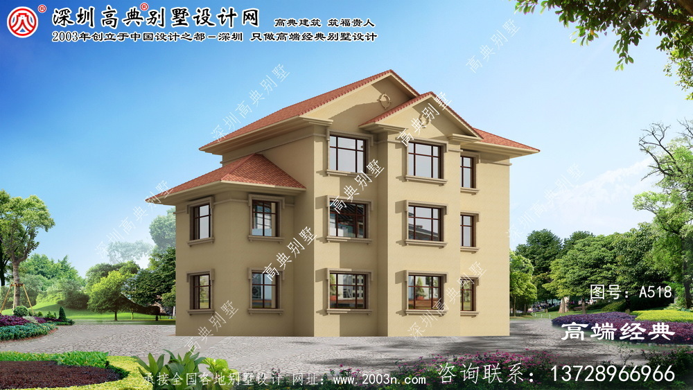 阜南县新古典中式别墅外观