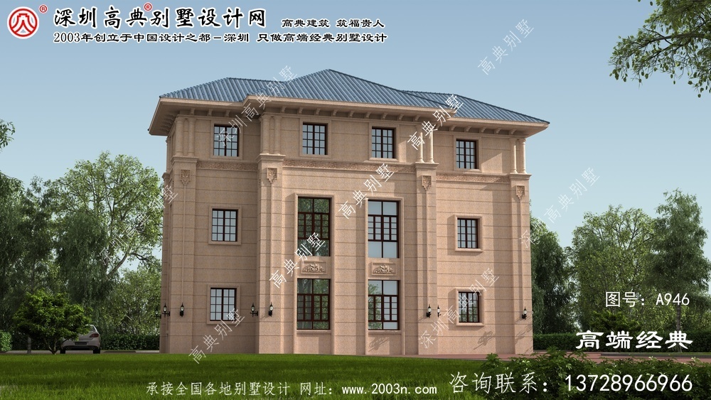 寻乌县独栋别墅花园效果图	
