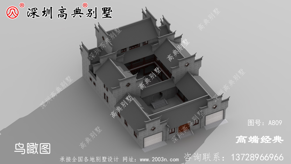 别墅设计图，外观看着都比较的精致和简约