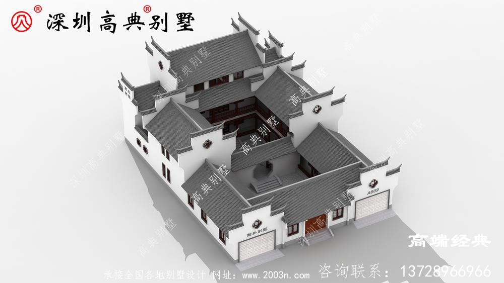 别墅设计图，外观看着都比较的精致和简约