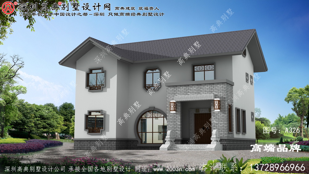 30万就可以搞定的农村自建别墅，超值的二层别墅设计图