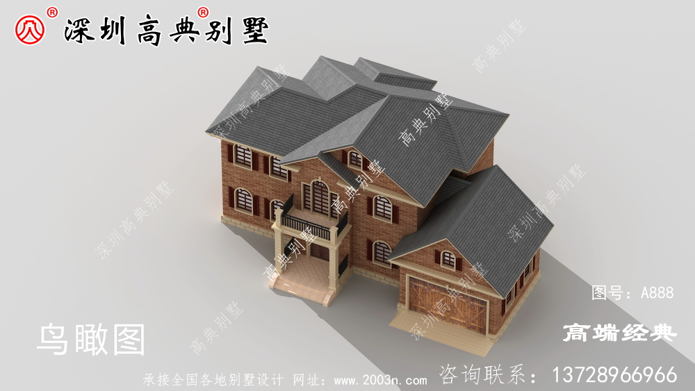 农村158平二层别墅设计图，农村建房子果然还是二层最受欢迎