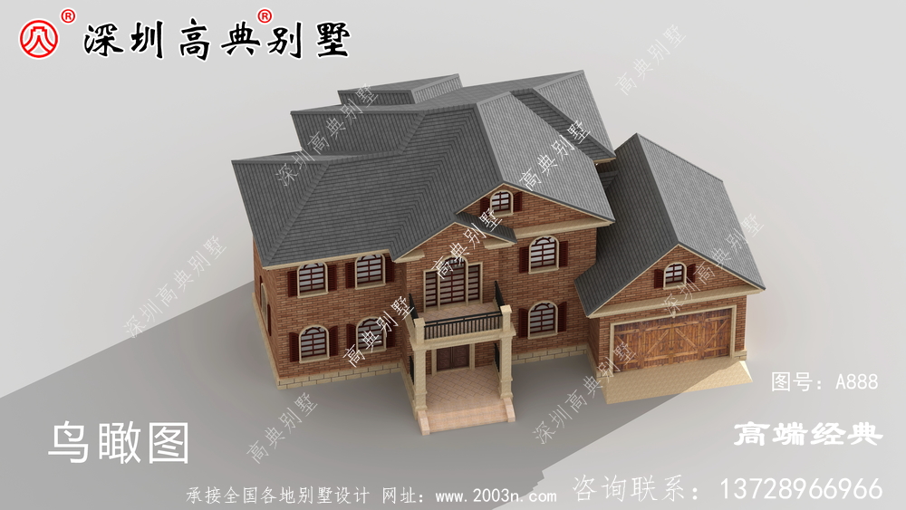 农村158平二层别墅设计图，农村建房子果然还是二层最受欢迎
