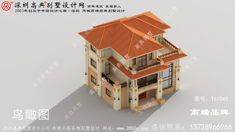 三层简单农村自建房设计户型，门面13.9米X深度13.2米造价40万，外观简洁大气