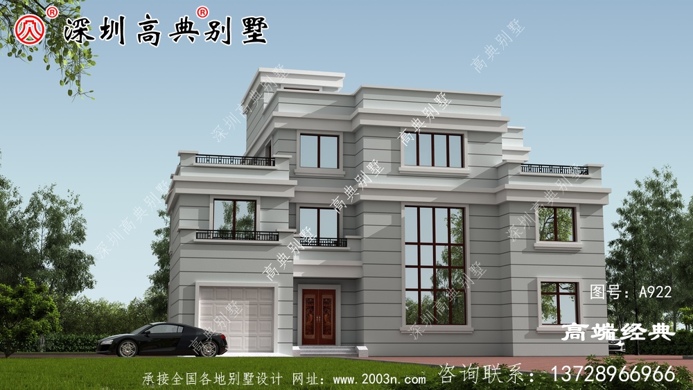 广东农村自建房图，简约大气，想低调都不行