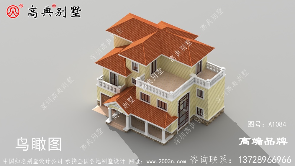 农村三层别墅图纸,小洋房式的韵味