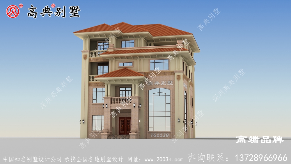 外观设计简单大方 ，与时尚罗马柱装饰相结合非常端庄