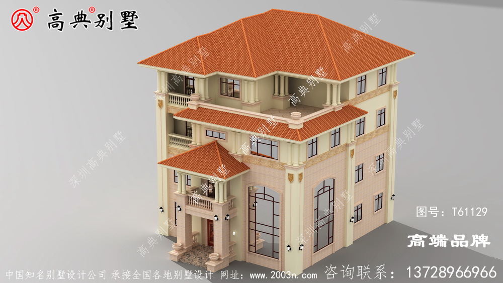 外观设计简单大方 ，与时尚罗马柱装饰相结合非常端庄