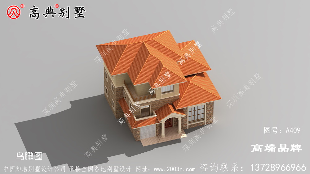 屋顶设计虎窗灵活时尚，是别墅整体的亮点
