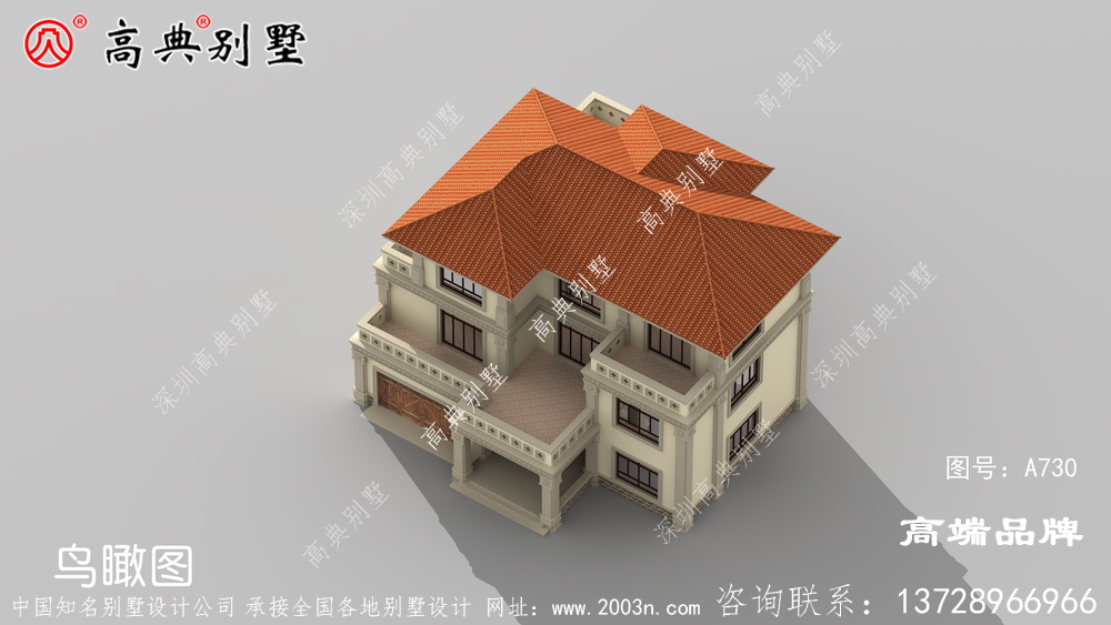 这种立体感和艺术感使别墅立面更加引人注目