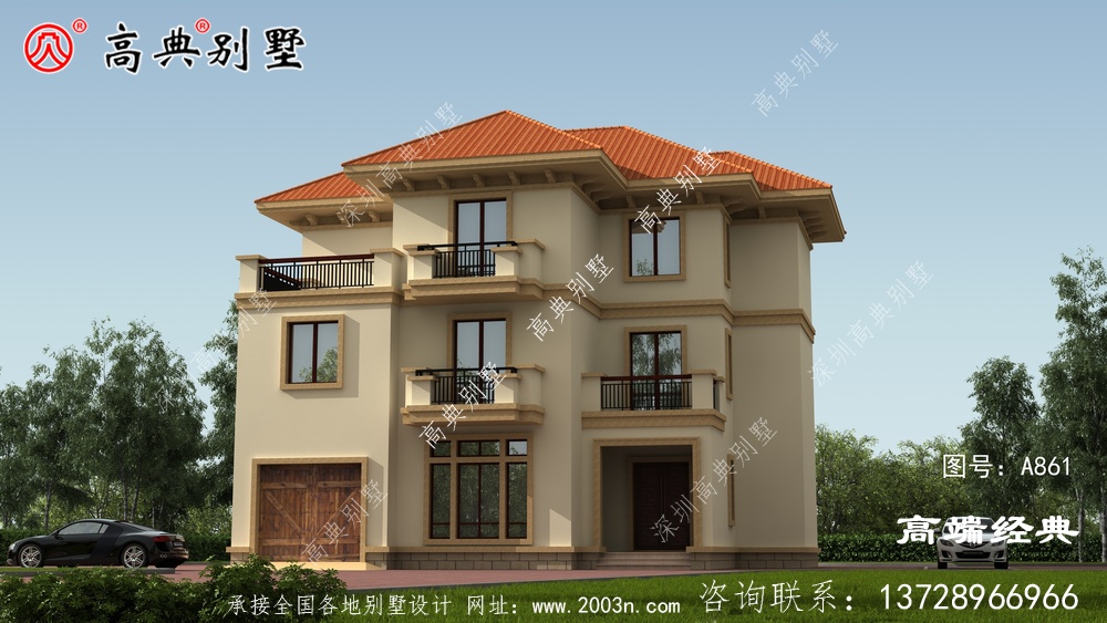 屋顶的线条设计搭配效果非常协调，排雨落叶方便