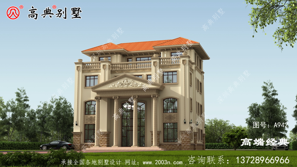 欧式自建别墅，外观美观大方，比楼房更漂亮。