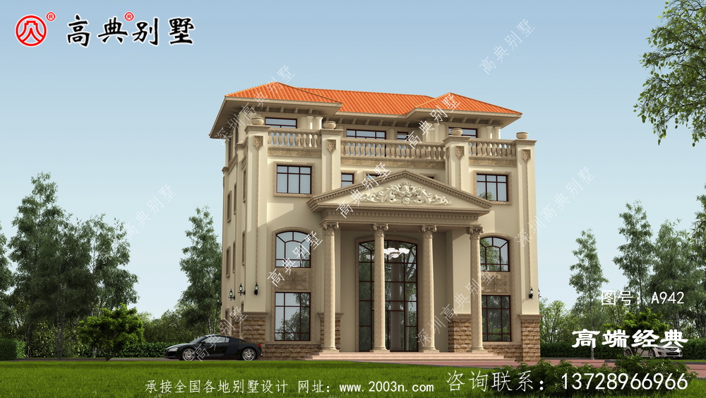 欧式自建别墅，外观美观大方，比楼房更漂亮。